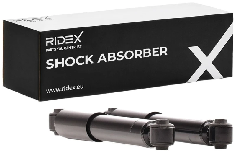 Image of RIDEX 854S18068 Shock absorber Rear Axle, Gas Pressure, Twin-Tube, Telescopic Shock Absorber, Bottom eye Shock Absorber (854)