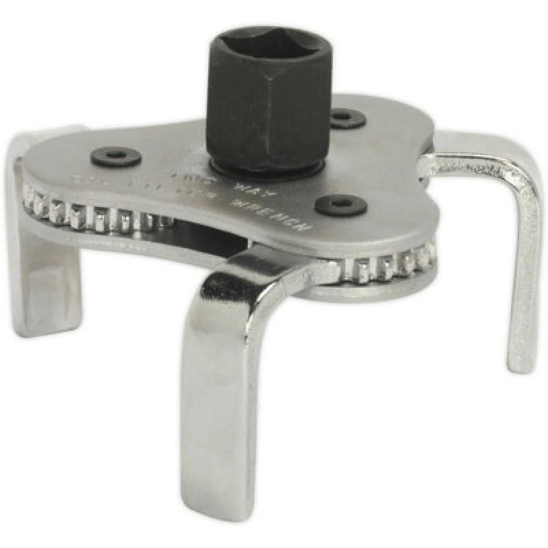 Image of Loops Oil Filter Claw Wrench - 3/8" & 1/2" Sq Drive - 63mm to 103mm Capacity - Steel Metallics