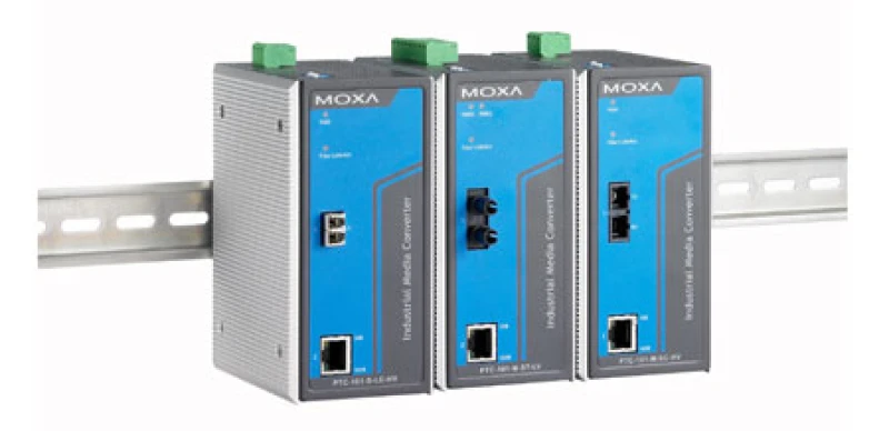 Image of Moxa PTC-101-M-LC-HV network media converter 100 Mbps 1300 nm Multi-