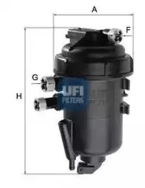 Image of 55.120.00 UFI Fuel Filter