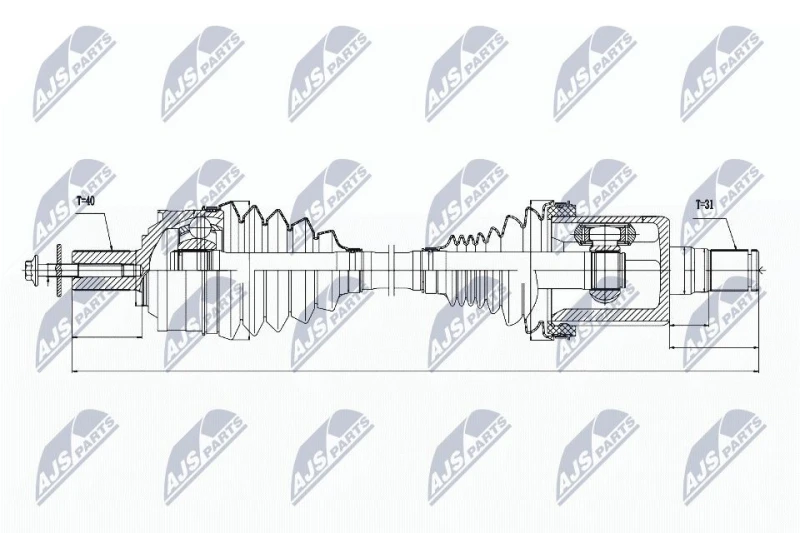 Image of NTY Drive shaft NTY NPW-VV-021