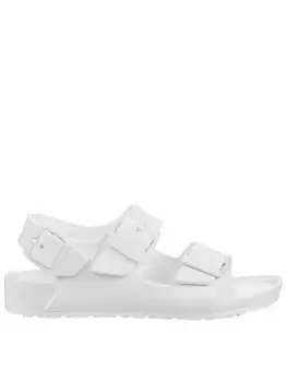 image of Birkenstock Milano Eva Kids White Sandal, White, Size 10 Younger