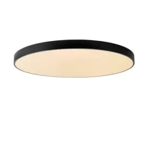 Image of Unar Modern Flush Ceiling Light - Ø80cm - LED Dim. - 1x80W 2700K - 3 StepDim - Black