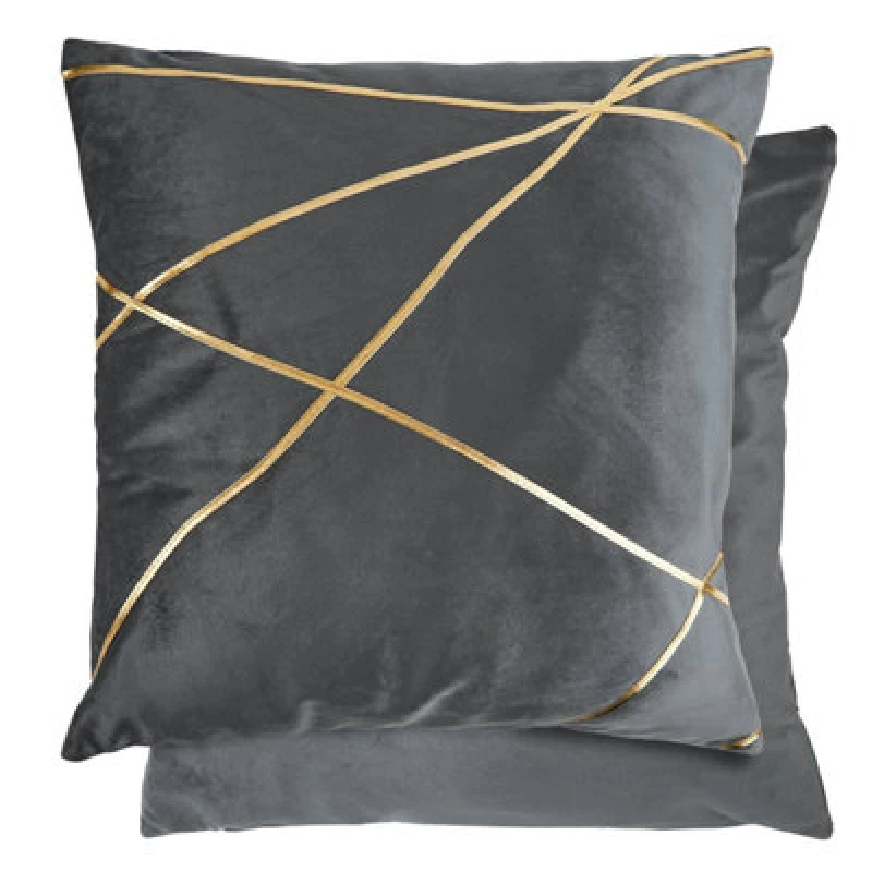 Image of Fractal Cushion Cover In Silver