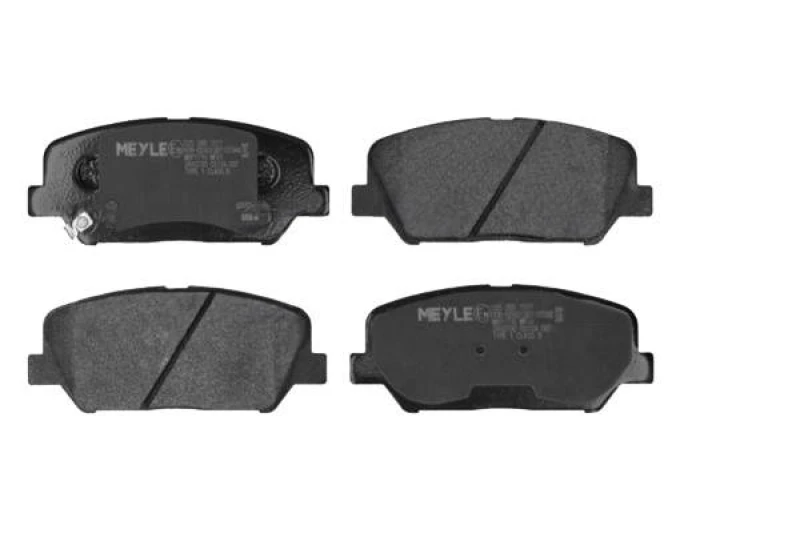 Image of MEYLE 025 249 1517 Brake pad set Front Axle, with acoustic wear warning, Original Quality, with anti-squeak plate Brake Pad Set,disc brake (402)
