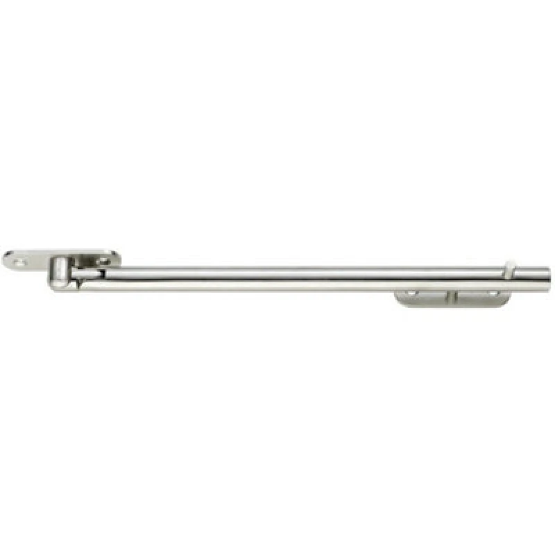 Image of Loops Round Bar Casement Window Stay 246 x 14mm 2 Pins Included Stainless Steel Metallics