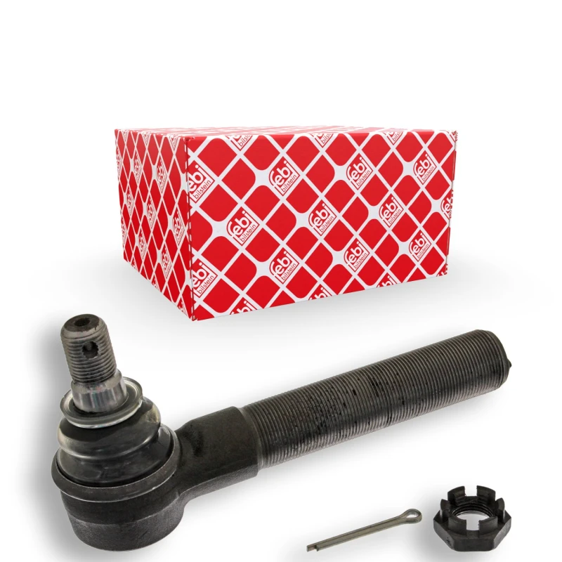 Image of FEBI BILSTEIN 15754 Track rod end OE Turbo NEW, Front Axle Right, with crown nut Tie Rod End (914)