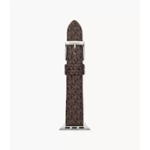 Image of Michael Kors Womens Micro Logo Pvc 38Mm/40Mm/41Mm Band For Apple Watch - Brown