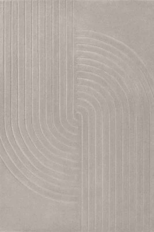 Image of The Rugs Vikosa Arcura Wool Rug Abstract Living Room In Light Grey