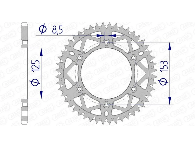 Image of AFAM 11212+50 Chain Sprocket Aluminium Chain Sprocket (5479)