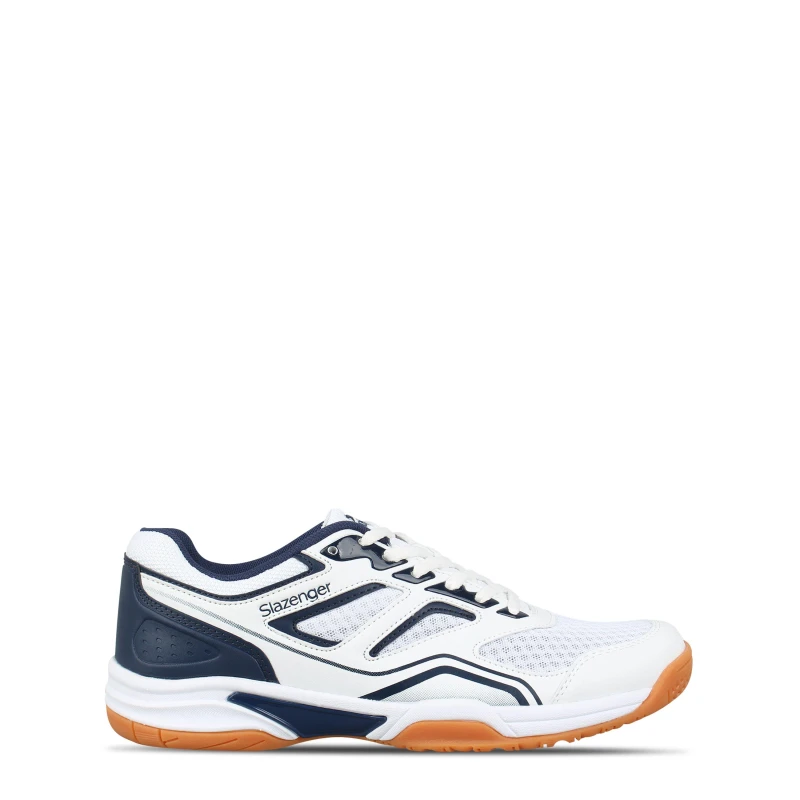 Image of Slazenger Indoor Mens Trainers - White White 6