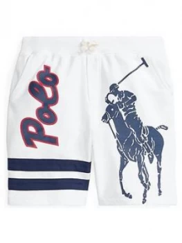 Image of Ralph Lauren Boys Polo Graphic Jersey Short - White, Size 8 Years, S