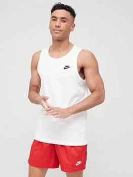 Image of Nike Club Tank - White, Size L, Men