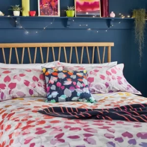 Image of Clarissa Hulse Scattered Hearts Kingsize Duvet Cover Set, Rainbow