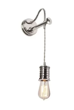 Image of Douille 1 Light Indoor Wall Light Polished Nickel, E27