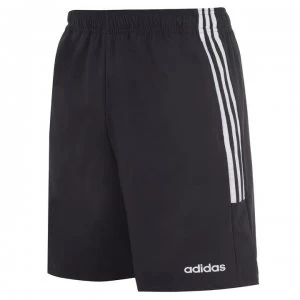Image of adidas Mens 3-Stripes Shorts - BLACK/WHITE