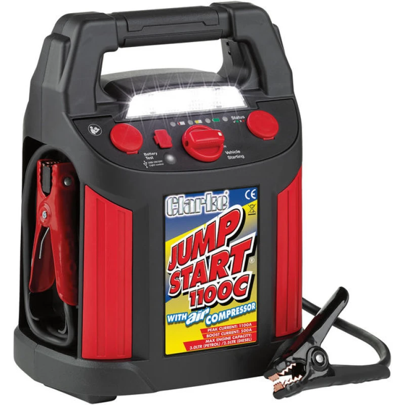 Image of Clarke Jump Starter Garage 12V 1100A Battery Booster Charger Js1100