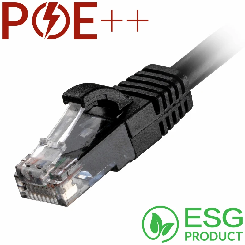 Image of Cablenet Cablenet 0.3m Cat6 RJ45 Black U/UTP LSOH 24AWG Snagless Booted Patch Lead (PK 100) L60-6003B