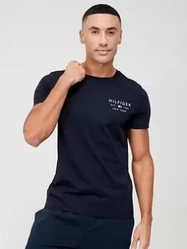Image of Tommy Hilfiger Classic Small Logo T-Shirt - Navy, Size 2XL, Men