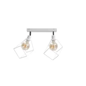 image of Ruben Twin Ceiling Spotlight White, 53cm, 2x E27