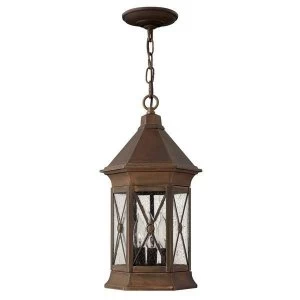 image of 3 Light Outdoor Ceiling Chain Lantern Sienna IP44, E14