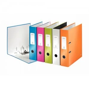 image of Leitz Wow Lever Arch File A4 80mm Assorted 10050099 (PK10)