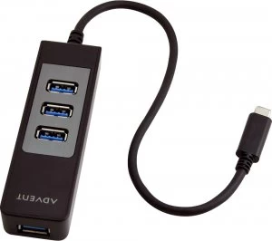 image of Advent ATYC4HB16 USB Type C to USB 3.0 4-port Hub