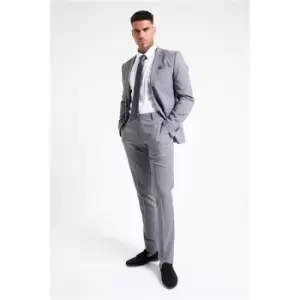 image of I Saw It First Grey Mens Tailored Slim Suit Trousers - Grey