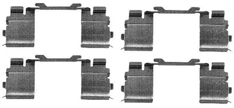 Image of HELLA Brake pad fitting kit HELLA 8DZ 355 205-121