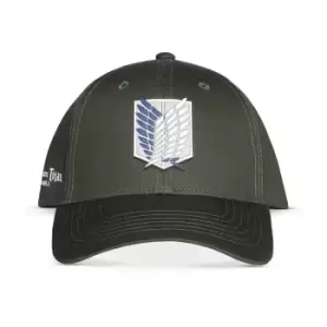 Image of Attack on Titan Curved Bill Cap Skull Graphic Patch