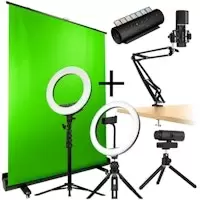 Image of Streamplify COMPLETE Bundle Including MIC ARM, CAM, LIGHT 10 & 14, HUB Ctrl 7 and SCREEN LIFT