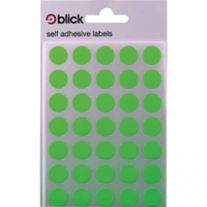 image of Blick Green Fluorescent Labels in Bags Round 13mm Pack of 2800 RS004