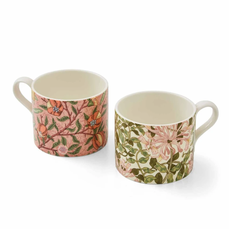 Image of Spode Morris & Co. Fruit & Honeysuckle Mugs Pink unisex One Size