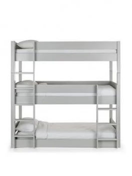 image of Julian Bowen Trio Triple Stacker Bunk Bed - Grey