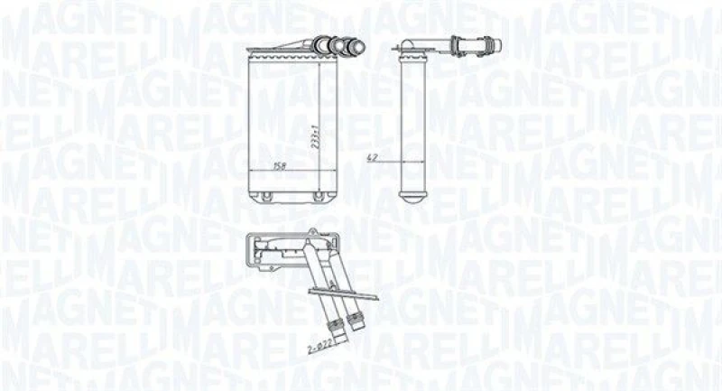 Image of MAGNETI MARELLI Heater matrix MAGNETI MARELLI 350218445000