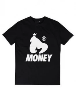 Image of Money Boys Black Label Logo Short Sleeve T-Shirt - Black