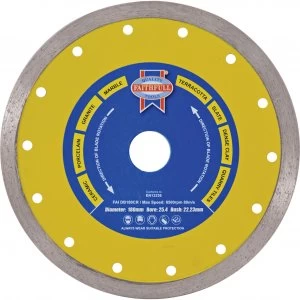 image of Faithfull Tile Cutting Continuous Rim Diamond Blade 115mm