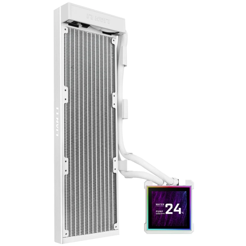 Image of Lian Li HydroShift II LCD-S 360N White AIO CPU Cooler - 360mm - No Fans Included - G89.GHS2LCDS36NW.00