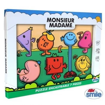Image of Mr.Men Little Miss - 7 pieces wouden puzzle