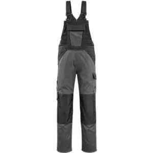 image of MASCOT LIGHT Bib & Brace with kneepad pockets Black/Grey - 32R - Black/Graphite