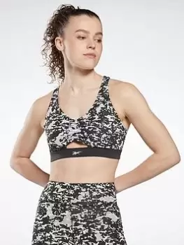 Image of Reebok Modern Safari Bralette, Black, Size XL, Women
