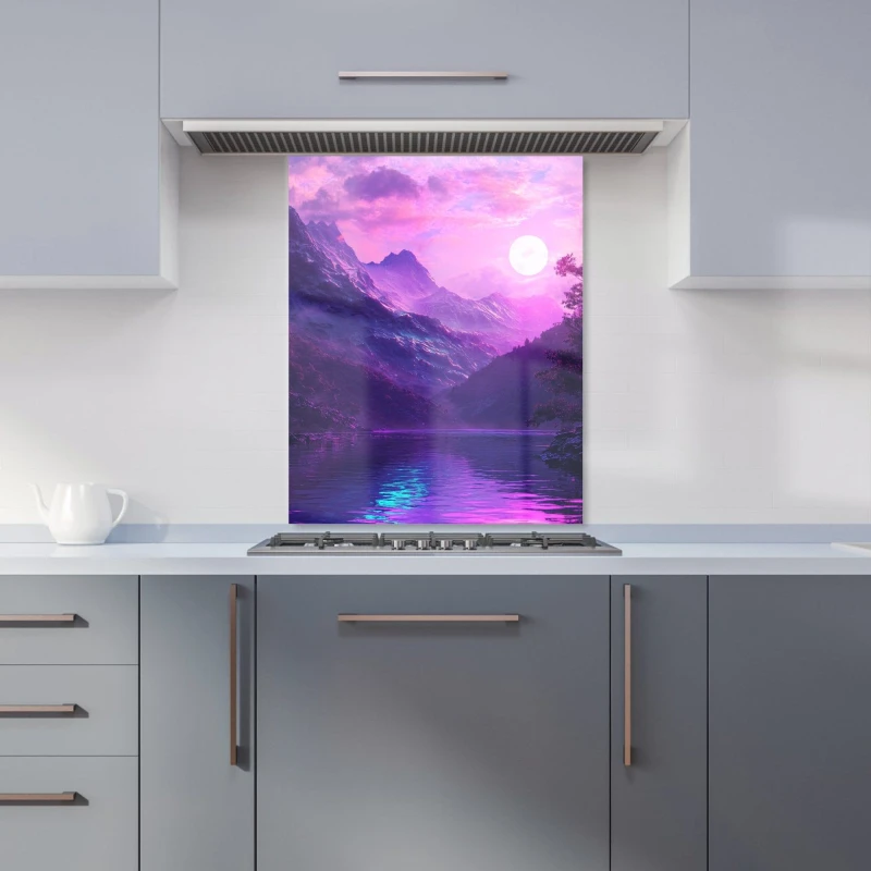 Image of Designer Kitchen Splashbacks Elena Sable: 00052 Kitchen Splashback Size: 600mm x 750mm Multicolor Unisex 600mm x 750mm