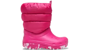 Image of Crocs Classic Neo Puff Boot Boots Kids Candy Pink C11