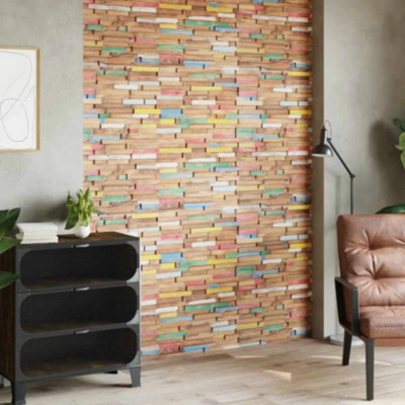 Image of VIDAXL Wall Cladding Panels 10 pcs 1.03 m² Solid Teak Wood Vidaxl 8720286290569