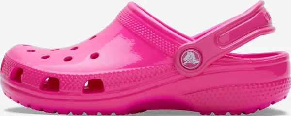 Image of Big Kids Crocs Neon Highlighter Classic Clog Shoes