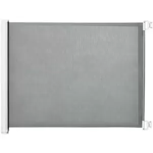 Image of Retractable Safety Gate Pet Guard Battier for Doorways, Hallways - Grey - Pawhut