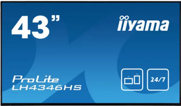 image of iiyama 43" ProLite LH4346HS-B1 Full HD Digital Signage Commercial Display