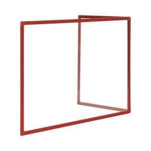 image of Bi-Office Duo Glass Board 600mm 900x600Red Alu Frm