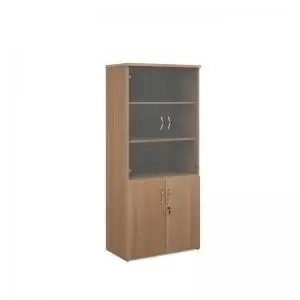 Image of Universal combination unit with glass upper doors 1790mm high with 4
