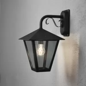 image of Benu Outdoor Classic Lantern Wall Lamp Down Black, IP23